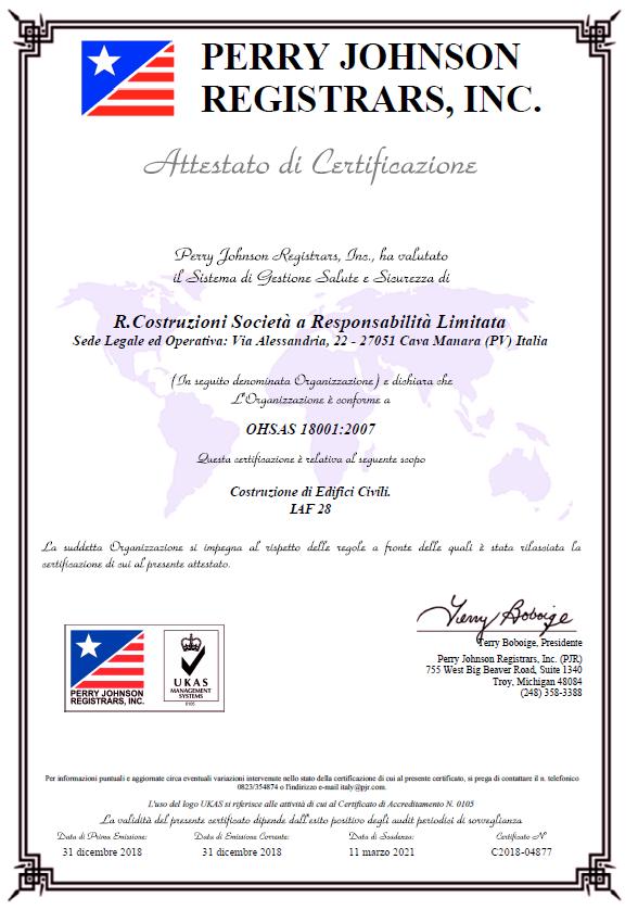 OHSAS 18001:2007 IAF28